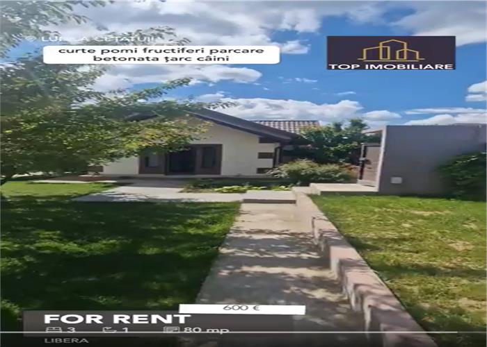 Cartier Editurii- casa 3 camere MOBILATA Utilata- 600 euro  LUNCA CETATUII